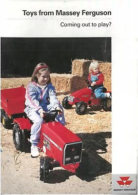 Massey Ferguson Toy Tractors & Implements Brochure - Ride On And Model • £9.99