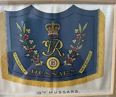 British Army Regimental Silk Colours . 18th Hussars • £5