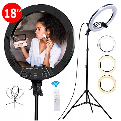 2024 18  7000K  LED Ring Light Dimmable DivaDiffuser Stand Make Up Studio Video • $53.59