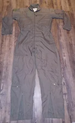 Vintage Air Force Military Flight Pilot Jump Suit 42 Lrg Vietnam Era Coveralls  • $39.99