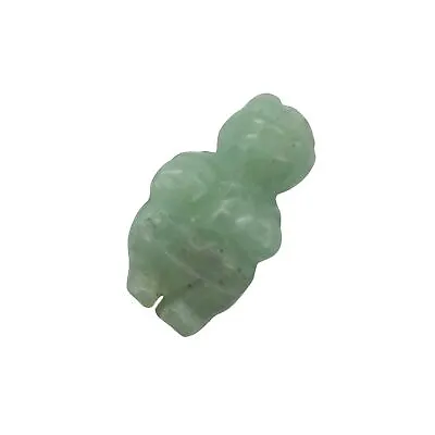 Hand Carved Aventurine Goddess Of Willendorf Figurine | 20x9x7mm | Green • $11.99