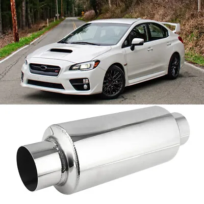 For Subaru WRX STI 2.5  In/Out 16  Stainless Exhaust Muffler Resonator Deep Tone • $59.42