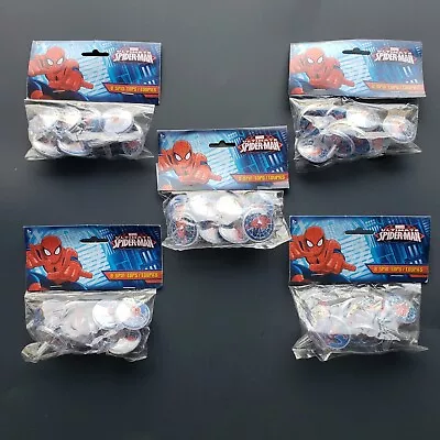 Lot Of 5 Disney Marvel Ultimate Spider-Man 8 Pack Spin Tops Party Favors New • £19.01