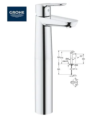 Grohe BauEdge Freestanding Tall Basin Mixer Tap XL-SIZE 23761000 Rrp £182 • £89.95