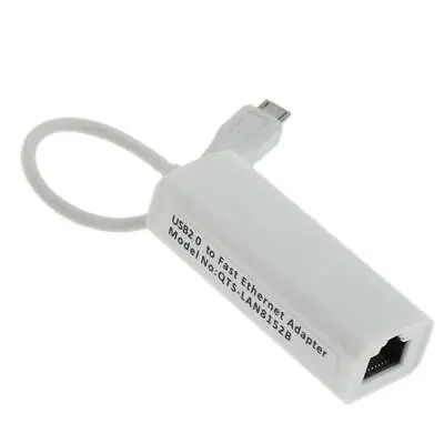 Micro USB 2.0 To Ethernet  Network Lan Adapter Card For Windows Tablet - White • $9.97