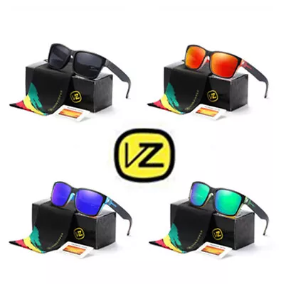 Von Zipper Sunglasses Sport Polarized Men Black Square Frame Elmore Style UV400 • $19.99