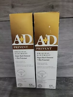 2-A+D Original Diaper Rash Ointment Skin Moisturizer 4 Oz Tube Lot Of 2 11/24 • $4.77