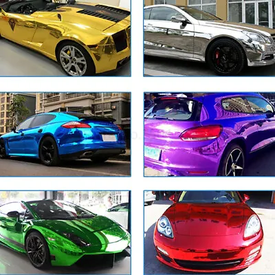 Mirror Chrome Car Vinyl Wrap Film Air Release Bubbles Free Vehicle Wrapping UK • £3.59