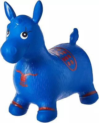 Blue Horse Hopper With Pump Inflatable Space Hopper Jumping Horse Ride On Toy • $25.98