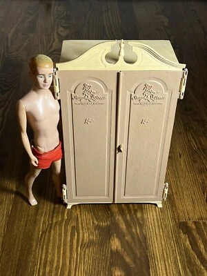 $59.99 • Buy Vintage 1963 Suzy Goose Barbie Clothes Wardrobe Armoire W 1961 Ken Doll Blonde