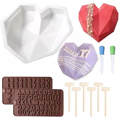 Chocolate Mold SetChocolate Heart MoldsBreakable Heart Mold With HammerNumber... • $17.55