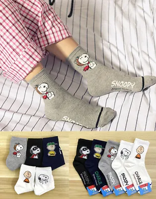 Womens Snoopy Peanuts Novelty Cartoon Ankle Socks Kawaii Harajuku Size UK 4-7  • £4.75