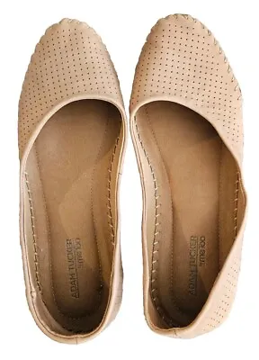 Adam Tucker Me Too Flats Size 10M Brown Layna Flats Leather Rubber Soles • $30