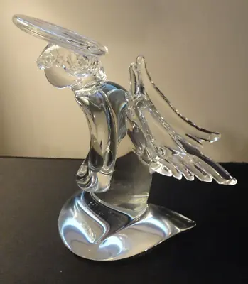 Vintage Murano Art Glass Large Clear Kneeling Praying Angel Sculpture Figurine • $44.55