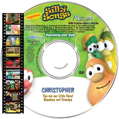 Veggie Tales Personalized Music Video DVD Digital Or Combo Name Sung 46 Times • $14.99