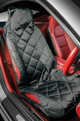 1x Luxury BLACK Quilt Cushion Seat Covers Protectors Fits JAGUAR F-PACE • £26.99