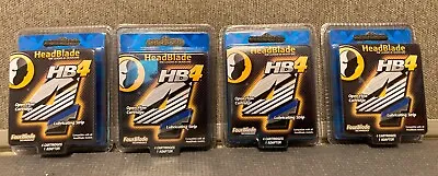 $39.95 • Buy Lot Of (4) HeadBlade HB4 Shaving Cartridge Packs Kits (16 Cartridges/4 Adapters)