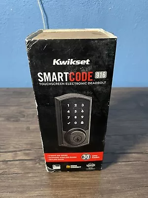 Kwikset 99160-021 Z-Wave SmartCode 916 Touchscreen Electronic Deadbolt  Open Box • $109.99