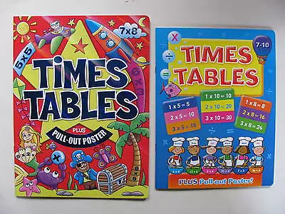 Times Tables Workbook With Pull Out Poster Ages 7-10 Learn With Fun Activities • £2.99