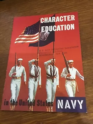 Vintage 1957 Character Education In The United States Navy Brochure Schenectady • $9.99