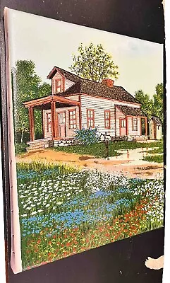 H Hargrove Old Rustic Home Out House Spring Flowers • $14.99