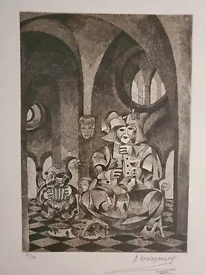 Anatole Krasnyansky (Accordion Conversation)Etching On Wove Paper Signed #30/50  • $2495