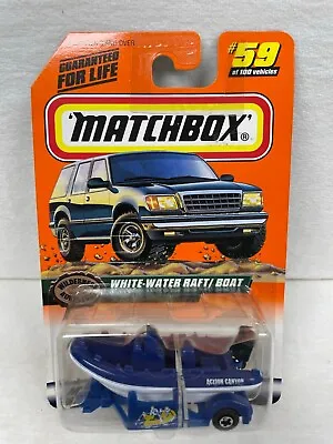 1999 Matchbox Mbx Moc #59 White Water Raft Boat Blue Wilderness Adventures • $4.95