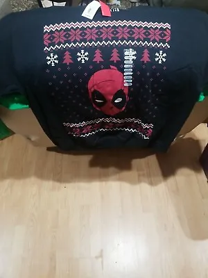 $13.95 • Buy Men's Deadpool Ugly Christmas Sweater Sweatshirt Marvel Comics Holiday XL A3