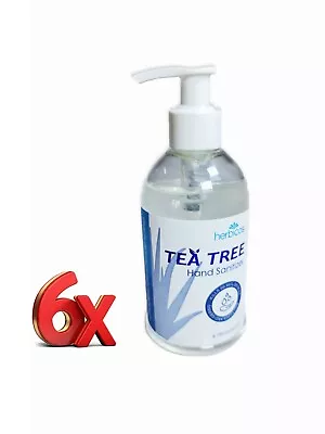 6 X 250ml Tea Tree Hand Sanitiser Ethyl Alcohol 75% Kills 99.9% Gems • $17.86