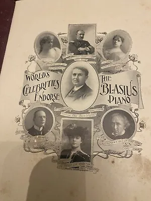 Blasius & Sons Piano Antique Book Vintage • $30