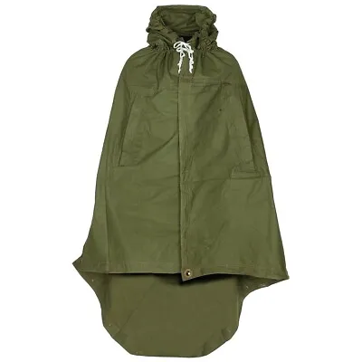 Original Romania Army Bushcraft Outdoor Duty Canvas Tent Tarpaulin Rain Cape • $55.99