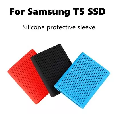 Breathable Hard Drive Storage Case Silicone Protective Cover For Samsung T5 SSD • $12.79