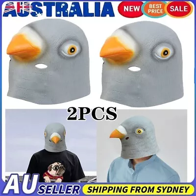 2Pack Pigeon Head Mask Creepy Animal Costume Theater Prop Latex Halloween Toy AU • $25.99
