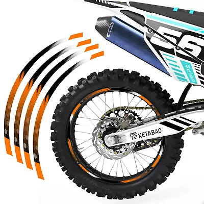 B01B Orange 21  18 Inch Wheel Rim Tape Decal Sticker For Aprilia Dirt Bike • $28.13