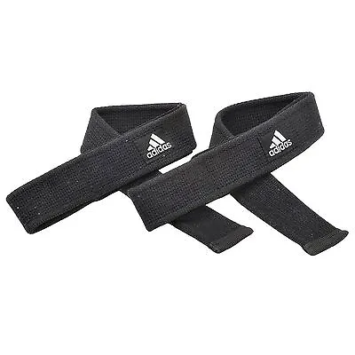 Adidas Weight Lifting Straps Wrist Wrap Power Training Deadlift Hand Support • £9.49