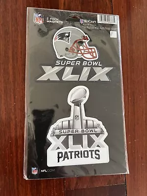 New England Patriots Super Bowl 49 Champion Magnet Set Lombardi Trophy And Logo • $14.99