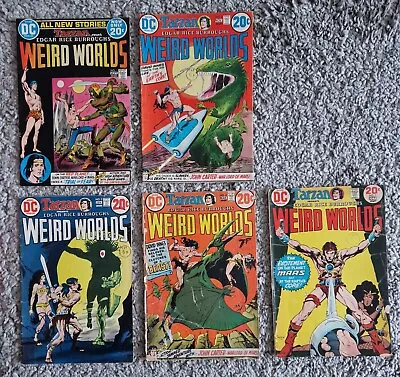 DC Tarzan Weird Worlds 1972 Comic Books. No 1 2 3 4 And 7. • £20