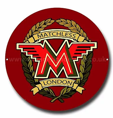 Matchless Motorcycles 11  Round Metal Signvintage Motorcycleclassic Motorcycle • $18.59