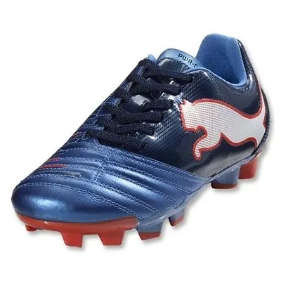 Puma Mens Soccer Cleats  Blue/Black Iris/White/Orange  Mens Size 12 • $44.95