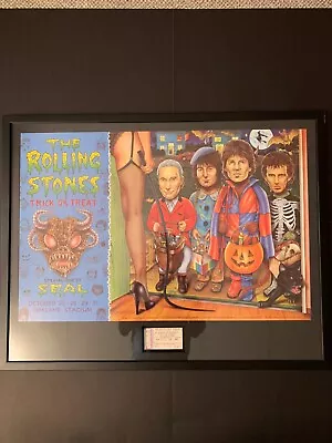 Rolling Stones Halloween 94 Oakland Stadium Concert Poster And Ticket Stub Fra • $509.88