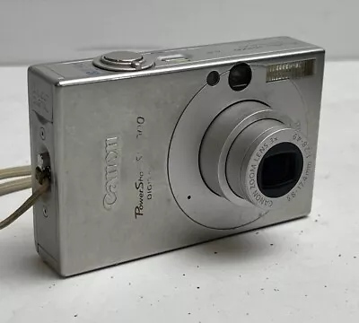 Canon PowerShot SD1000 Digital Elph Silver 7.1 MP Parts Only Camera (Bad LCD) • $26