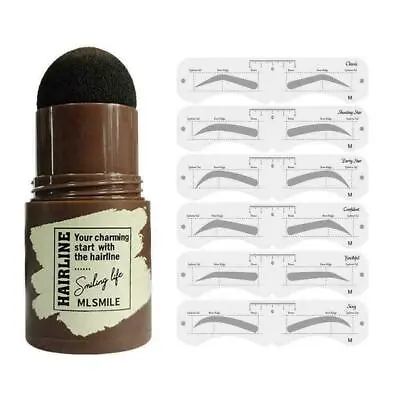 Brow Stamp Shaping Kit 6PCS Eyebrow Card Definer Stencils Shaper Makeup Set UK • £4.49