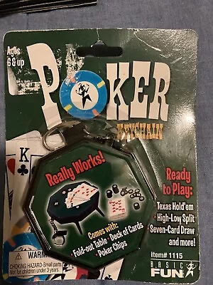 POKER Keychain TEXAS HOLD EM Keyring Cards Miniature Table Chips Casino Game NEW • $9.99