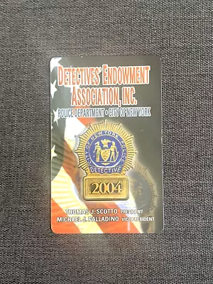 2004 NYPD Detective Association DEA PBA Courtesy Card New • $13