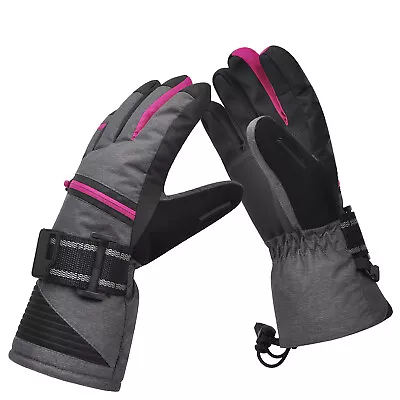 Waterproof Winter Warm Thermal Gloves Cycling Touch Screen Men Women PINK XL • $13.99