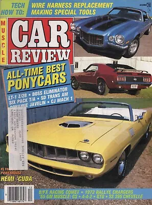 Vintage MUSCLE CAR REVIEW Magazine December 1986 Z28 Mach 1 Hemi Cuda - RARE! • $5