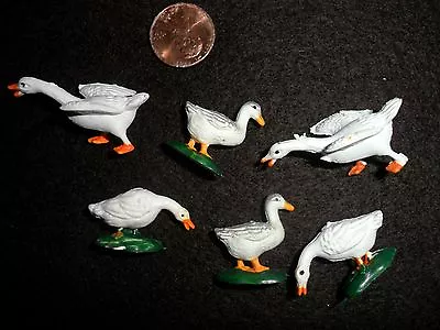 Vintage Plastic Minature Geese And Ducks Set Of 6  • $6.99