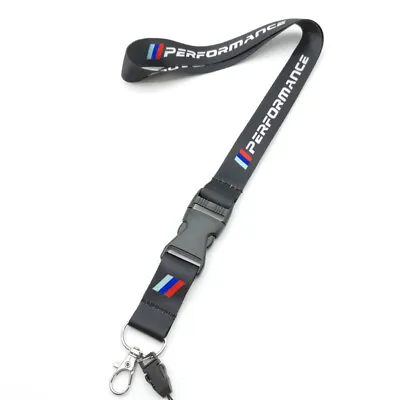 Keychain Pendant Strap Quick Release Neck Key Lanyard for BMW Performance Black • $10.99