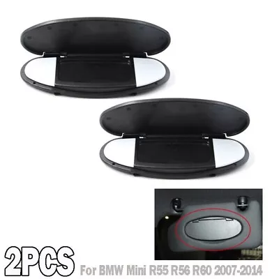 2x Sun Visor Vanity Mirror Cover Black For BMW MINI Cooper R55 R56 R60 2007-2015 • $36.99