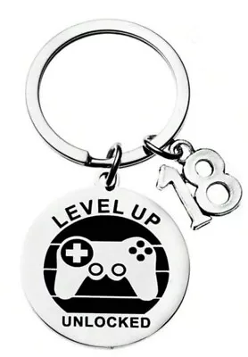 Happy 18th Birthday Keyring Key Chain Birthday Gift Present For Gamer Novelty • £4.49